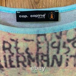 Cop Copine Paris Collage Print Mesh Top Made in Italy