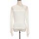 Cushnie Nwd Long Sleeve Sheer Top With Corset Size 2 In White Silk Blend