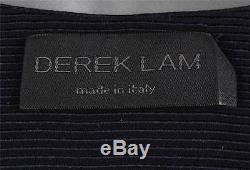 DEREK LAM Womens Black Silk Chiffon Long-Sleeve Blouse Top Shirt US 6 IT 42