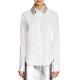 Dkny 6123 Womens White Embellished Long Sleeves Button-down Top Shirt L Bhfo