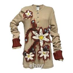 D&G Fall Winter 2002 Floral Embroidered Long Sleeve Top