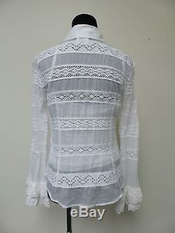 D&G White Cotton Flare Long Sleeves Top and Spaghetti Straps Blouse