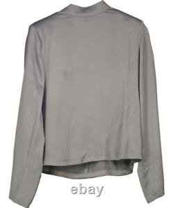 Dagmar Grey Shiny Long Sleeve Top UK 8