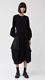 Designer Bnwt Comme Des Garcons Size M Black Cotton Puff Sleeve Women's Top