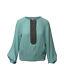 Diane Von Furstenberg Embellished Long Sleeve Top In Triacetate Women Blue