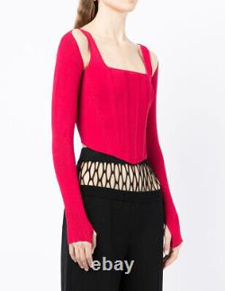 Dion Lee Pointelle Corset Long Sleeve Top Size M