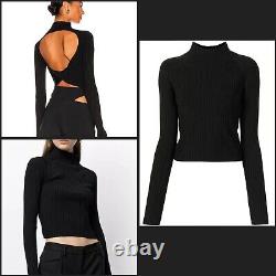 Dion Lee Twist Back Black Long Sleeve Top M