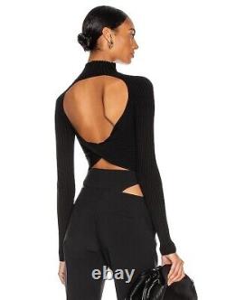 Dion Lee Twist Back Black Long Sleeve Top M