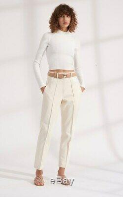 Dion Lee Twist Back Long Sleeve White Knit Women's Top SZ XS