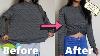 Diy Twisted Top Long Sleeves From Old Turtleneck Transformed