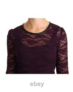 Dolce & Gabbana Lace Long Sleeve Top Tops Purple -Size 38