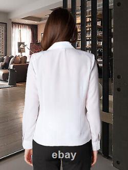 Dressy Elegant Ladies Silk Top Blouse Formal Business Work