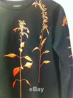 Dries Van Noten Floral-embroidered Cotton Long-sleeve Top Small New