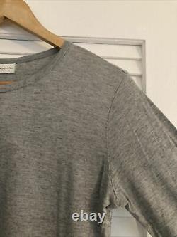 Dries Van Noten Women's Long Sleeve Abstract Print Top Grey Brown Size Medium