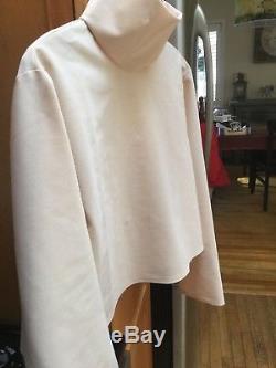 ECKHAUS LATTA Nude-Sheer long Sleeve Cropped Top Size Medium Gorgeous Must See