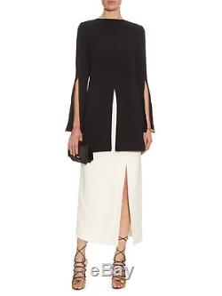 ELLERY'mars long top with centre front split' black tunic long sleeve blouse 6