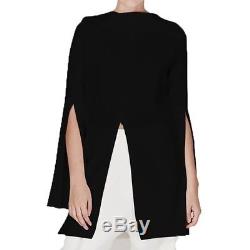 ELLERY'mars long top with centre front split' black tunic long sleeve blouse 6