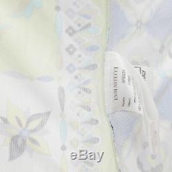 EMILIO PUCCI Top Blouse Long Sleeve Multicolor Print V-Neck Viscose F 38 US 8