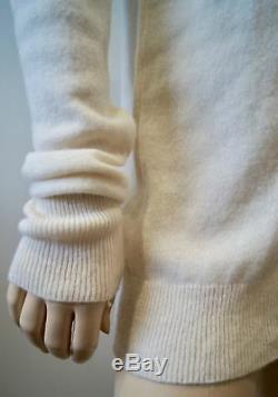 EQUIPMENT FEMME Cream Cashmere Polo Neck Long Sleeve Jumper Sweater Top S/P