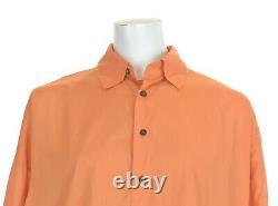 ESKANDAR Women's Orange Oversize Long Shirt Blouse Boxy Top Tunic Size 0 / S