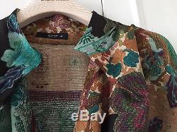 ETRO Milano Long Sleeve Silk wool Blouse top tunic Size I 44 uk 12-14