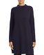 Eileen Fisher Mock Neck Midnight Navy Sweater Tunic Front Overly Panel Size Xlrg