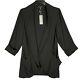 Eileen Fisher Silk Shawl Collar Oval Jacket Open-front Long-sleeve Top Plus 1x