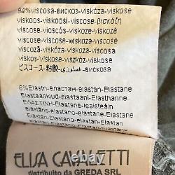 Elisa Cavaletti Club Size S Rare Grey Asymmetric Graphic Print Long Sleeve Top