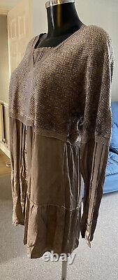 Elisa Cavaletti gorgeous tunic top size XL (16) (faun/brown)
