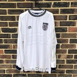 England Football Shirt Kit Top 1999-2000 Long Sleeve Size XXL Vintage Umbro 90s