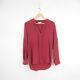 Equipment Femme Shirt Uk Small Silk Red Long Sleeve Top Blouse