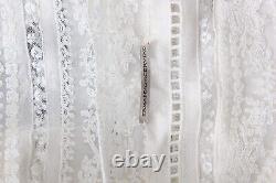 Ermanno Scervino Lace Embroidered Silk Poncho Top / White