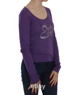 Exte Crystal Embellished Long Sleeve Top Tops Purple -Size 40