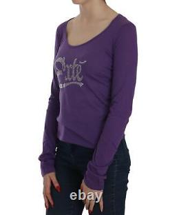 Exte Crystal Embellished Long Sleeve Top Tops Purple -Size 40