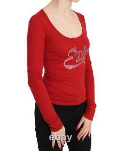 Exte Crystal Embellished Long Sleeve Top Tops Red -Size 40