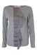 Fabiana Filippi Grey Linen Cotton Blend Long Sleeve Top (l)