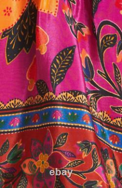 FARM Rio Tropical Tapestry Long Sleeve Ruffle Top