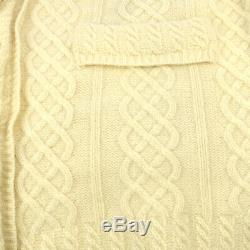 FENDI Front Opening Long Sleeve Tops Cardigan Ivory Italy Authentic NR13112