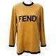 Fendi Logos Round Neck Long Sleeve Tops Shirt Brown Black #40 Cotton Ak38345i
