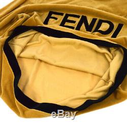 FENDI Logos Round Neck Long Sleeve Tops Shirt Brown Black #40 Cotton AK38345i