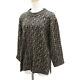Fendi Mare Zucca Long Sleeve Tops Brown Black Knit Vintage Italy Auth #ac191 S