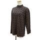 Fendi Mare Zucca Used Long Sleeve Knit Tops Black Brown Vintage Italy #af383 S