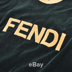 FENDI Vintage Logos Long Sleeve Tops Brown Black Italy #38 Authentic M14729
