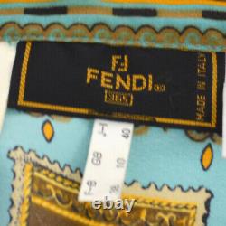 FENDI Vintage Logos Long Sleeve Tops Shirt Blue Brown Italy Authentic AK31681d