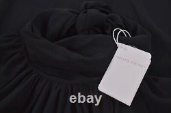 Fabiana Filippi NWT Long Sleeve Tie Neck Sheer Top w Camisole Size 42 S in Black
