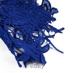 Fashion Women Chiffon Lace Crochet Long Sleeve Shirt Casual Blouse Top Plus lot