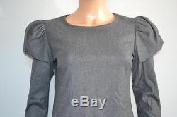 Fendi Grey Wool Long Sleeve Top/Blouse Size 38