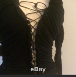 Fendi Lace up ruffled Long Sleeve Top/Blouse Size 38