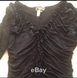Fendi Lace up ruffled Long Sleeve Top/Blouse Size 38