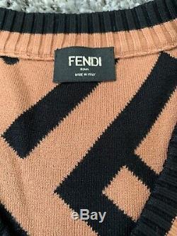 Fendi Logo Knit Long Sleeve Top Sweater One Size Unisex Brand New